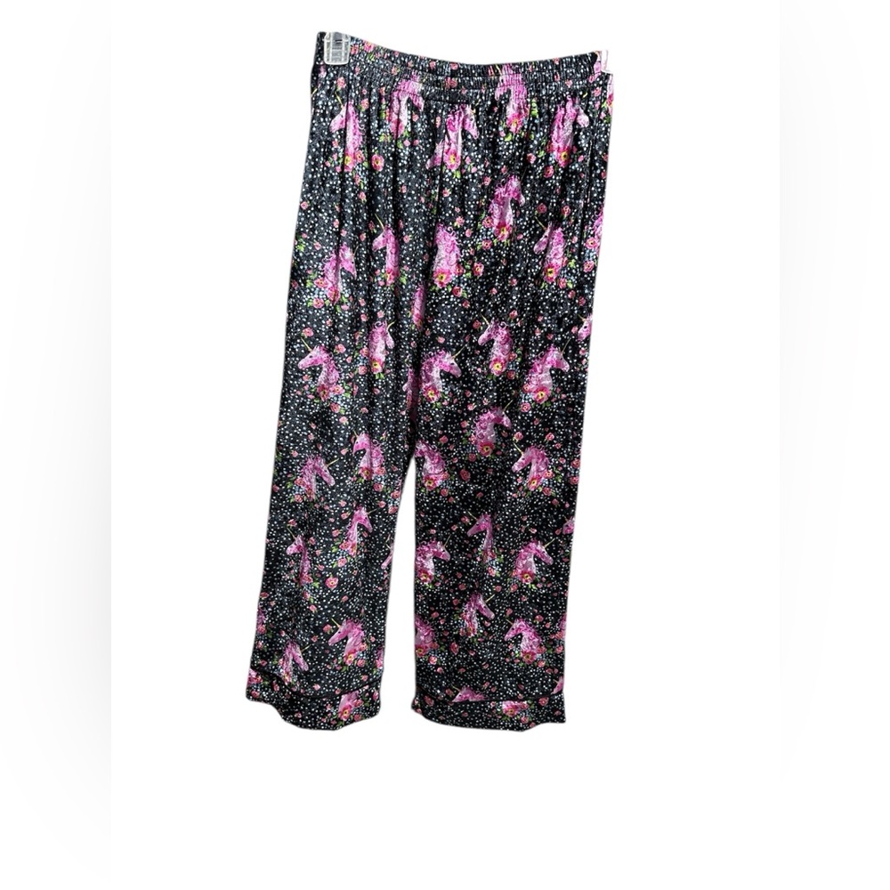 RICH FASION WOMEN VELVET UNICORN LOUNGE PANTS